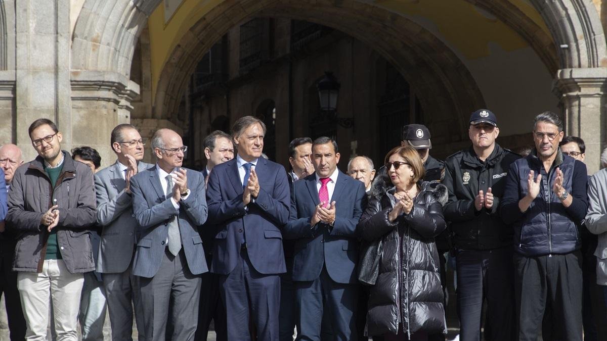 Minuto de silencio en Salamanca.