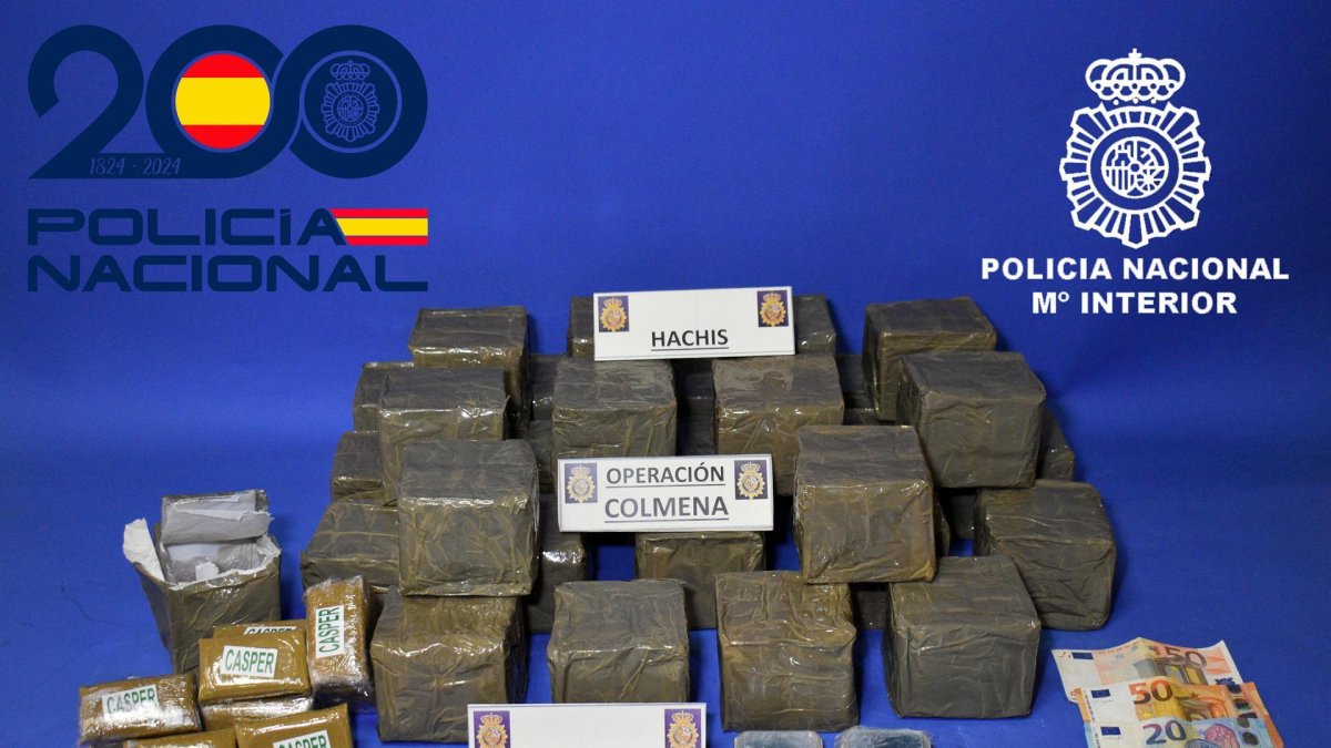 Imagen de la incautación de la Policía Nacional de Burgos.