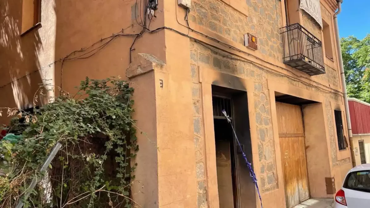 Incendio de la casa ocupada de San Millán en 2023.