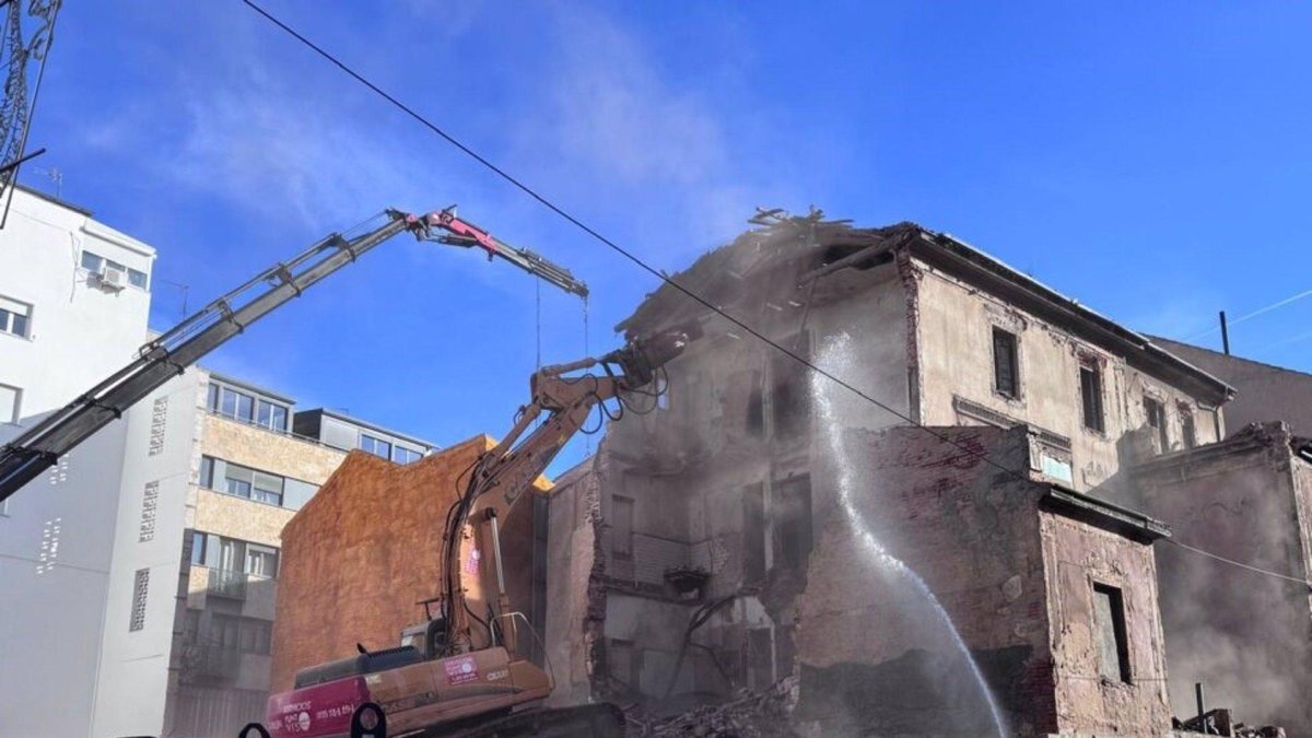 Imagen del palacete demolido