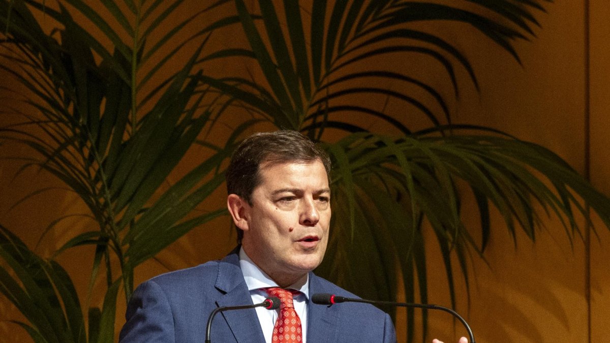 Alfonso Fernández Mañueco durante la presentación del Plan Estratégico.