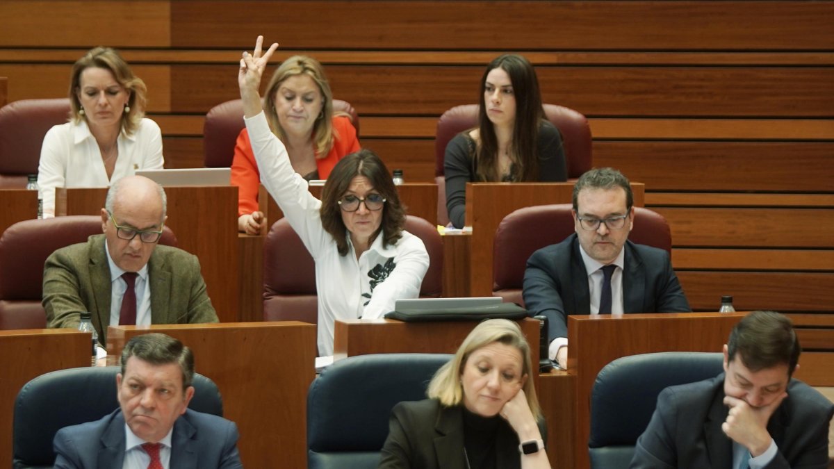 Parte del Grupo Parlamentario Popular durante una de las votaciones en el pleno.