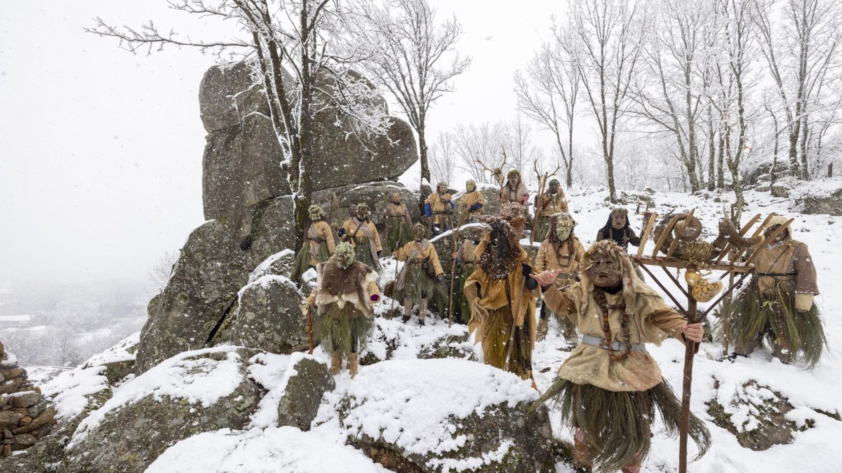 El ancestral festejo de Navarrevisca.