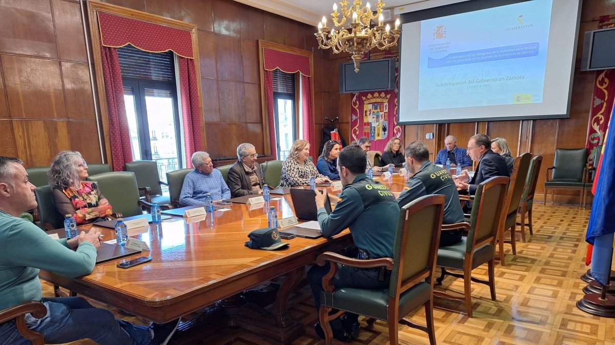 Reunión en la Subdelegación del Gobierno de Zamora con alcaldes de municipios con festejos taurinos.