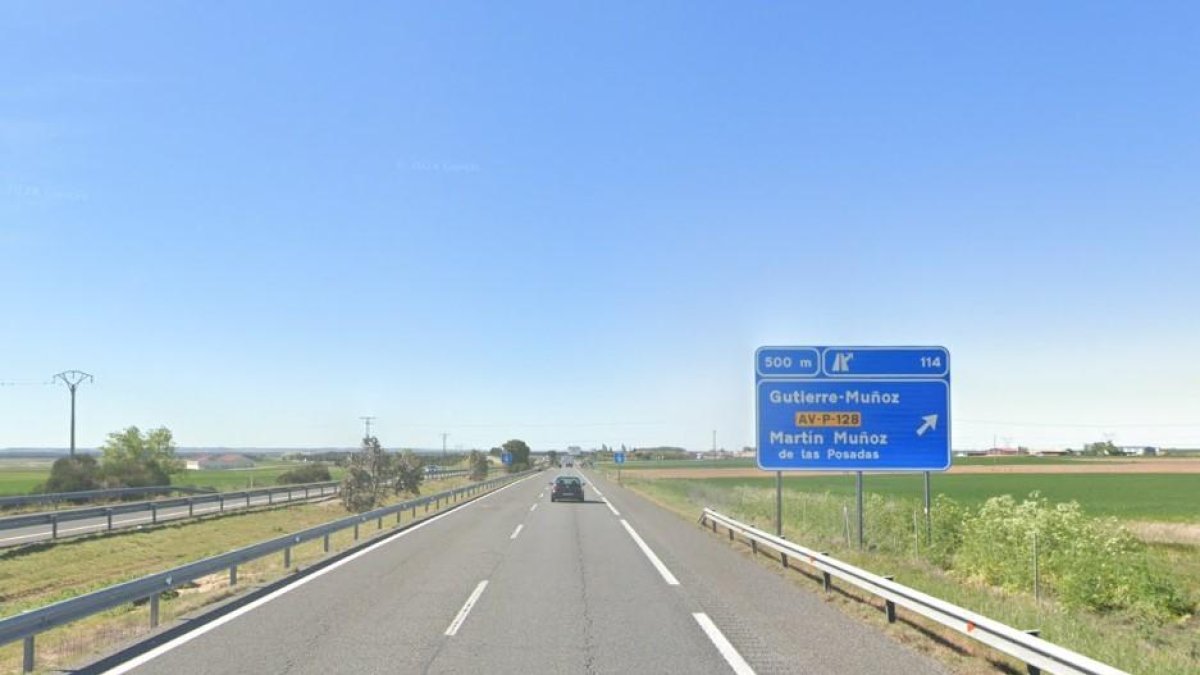 Autovía A-6 en la provincia de Ávila.