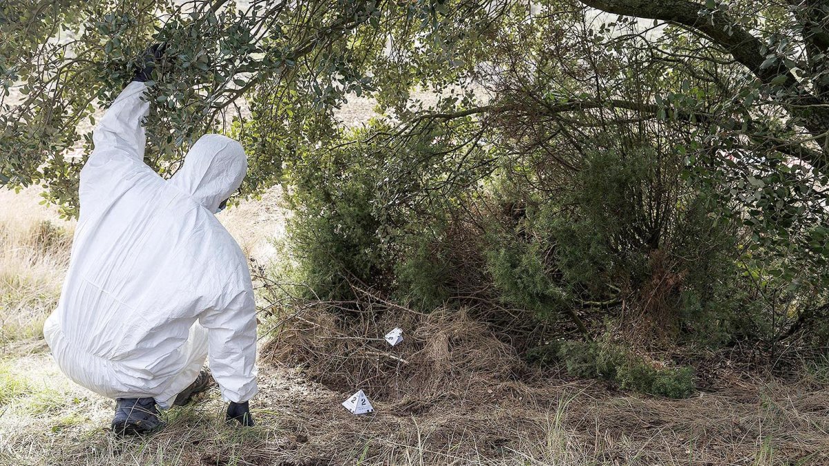 Imagen del lugar donde escondió el cadáver el asesino confeso