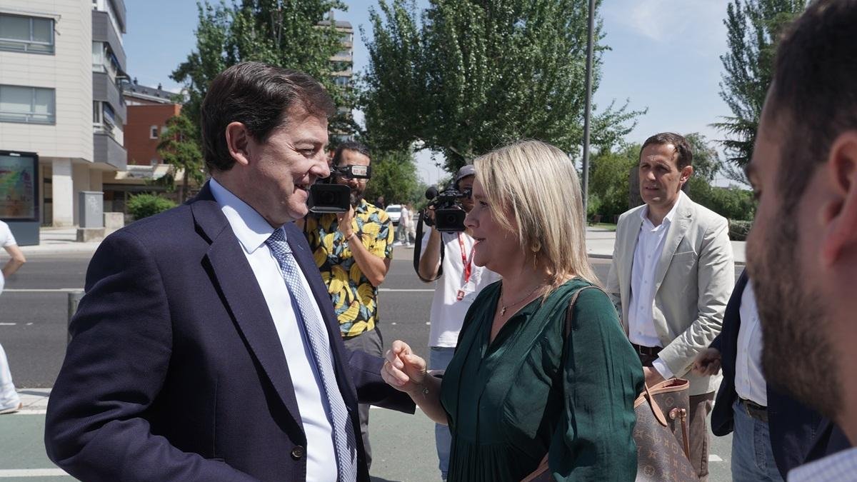 Alfonso Fernández Mañueco y Mari Mar Blanco, en el homenaje a Miguel Ángel Blanco.