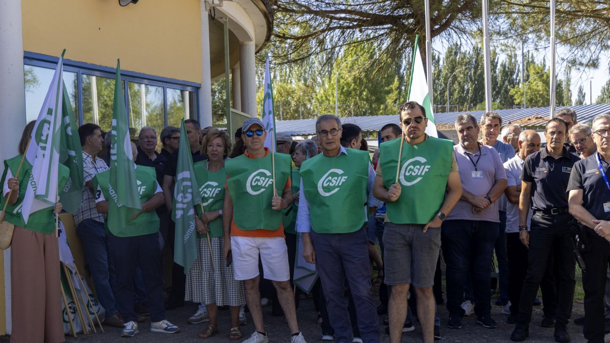 Protesta de las funcionarios de prisiones en Salamanca