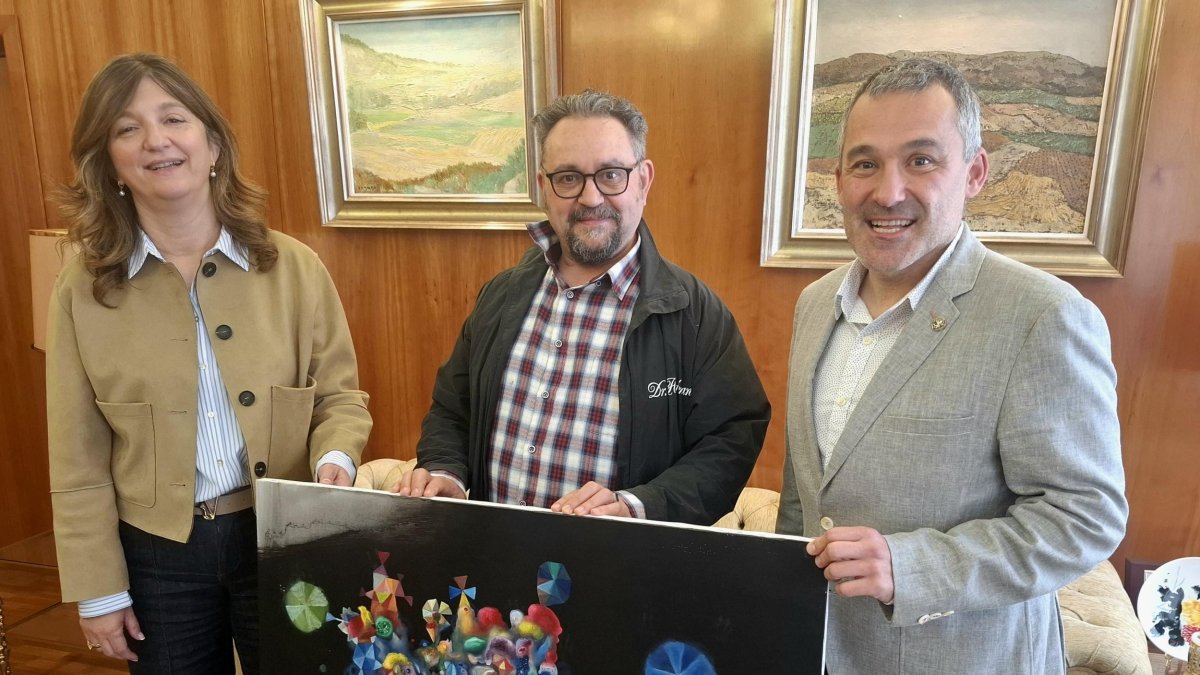 José de León dona a la Universidad leonesa una obra de la serie ‘Las mil y una noches’