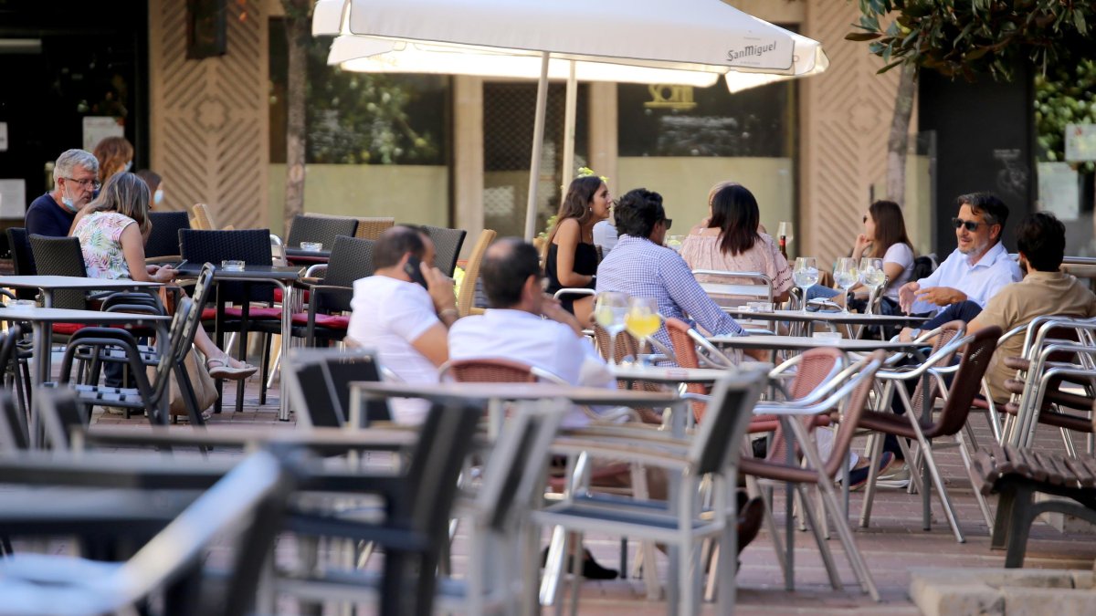 Imagen de archivo de una terraza en Valladolid.