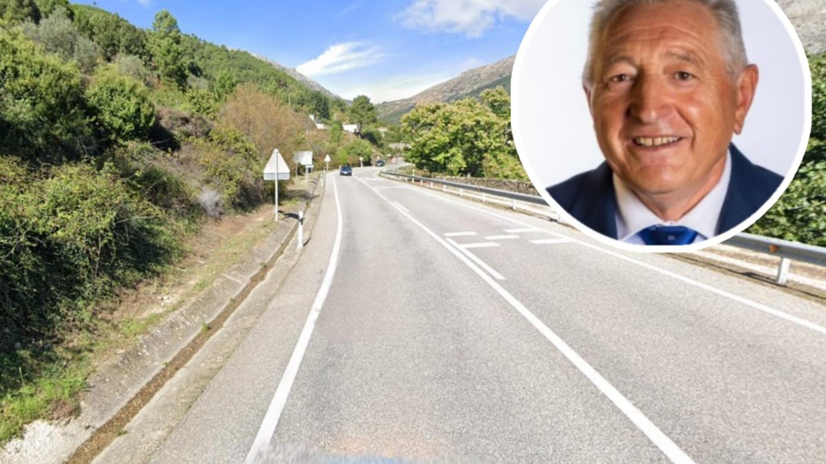 Carretera N-502 en San Martín del Pimpollar, donde falleció Ángel Jiménez.
