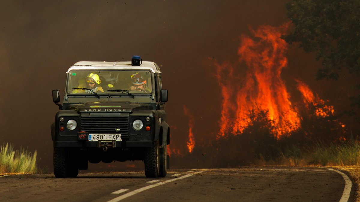 Incendio forestal en El Payo (Salamanca) en nivel 2