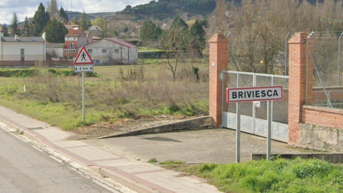 Cartel de Briviesca, localidad burgalesa