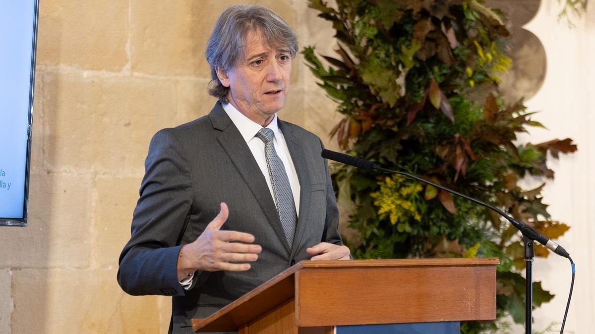 Carlos Mínguez, en un acto en Soria.