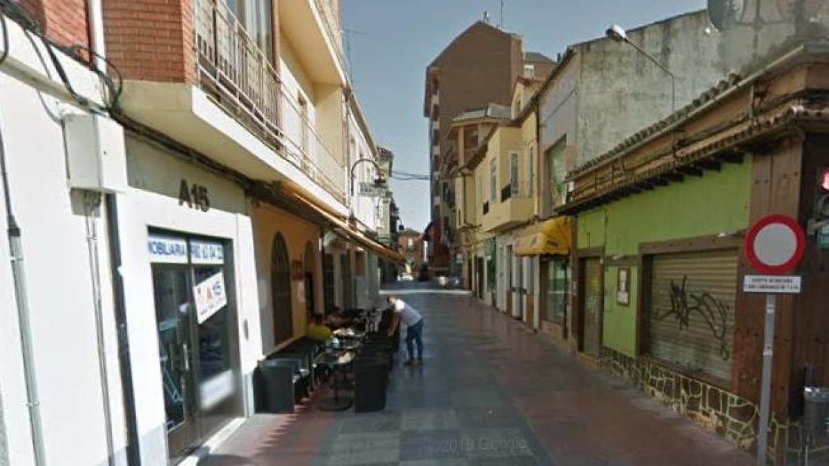 La calle Sancti Spiritus en Benavente.