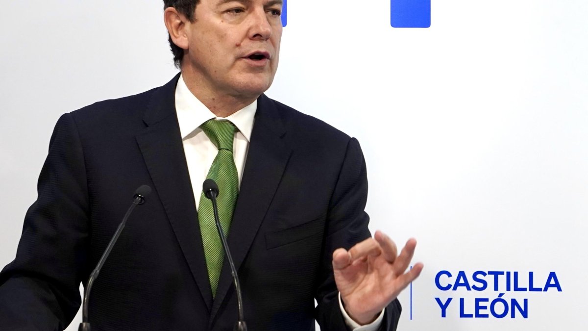 El presidente del Partido Popular de Castilla y León, Alfonso Fernández Mañueco, clausura la Junta Directiva Autonómica.