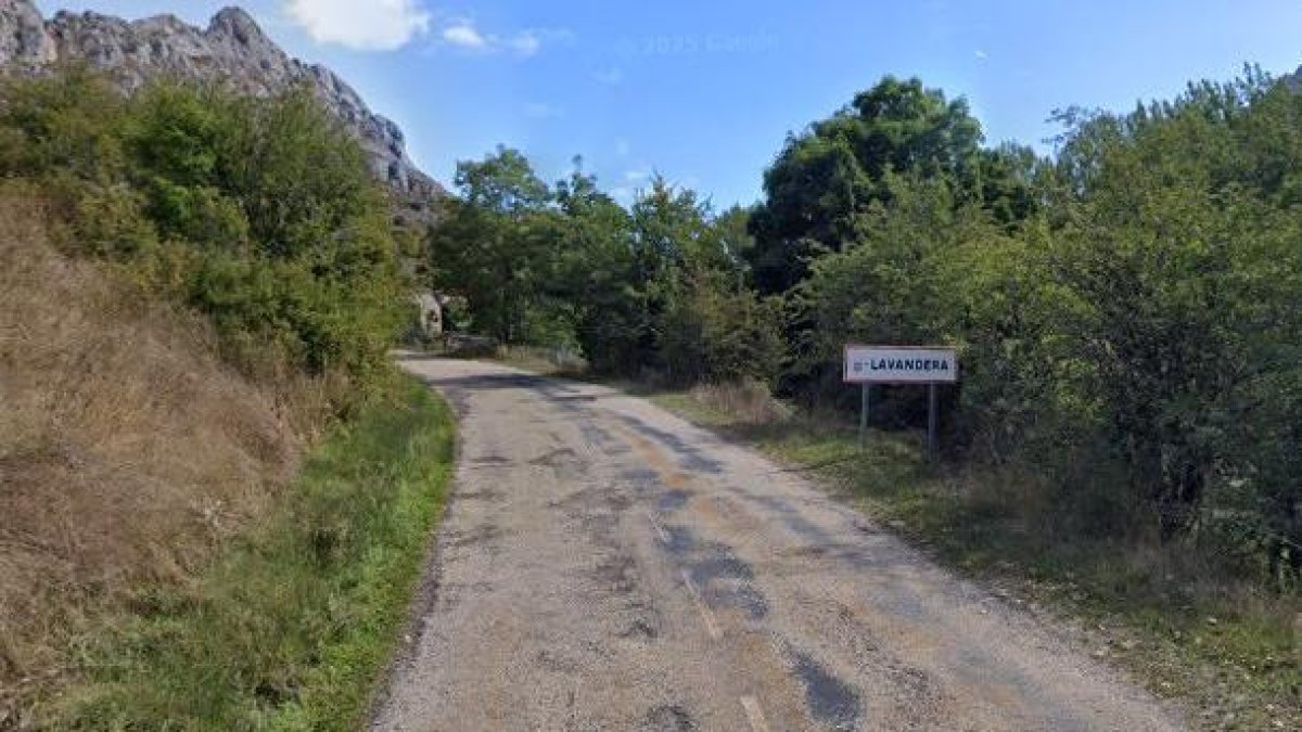 Entrada al municipio de Lavandera, en Cármenes (León).