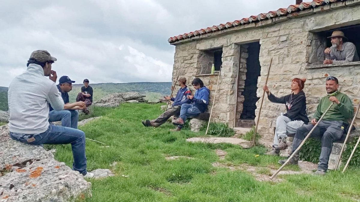 Participantes de la Escuela de Pastores, impartidas dentro del proyecto Reactiva Brañosera (Palencia)