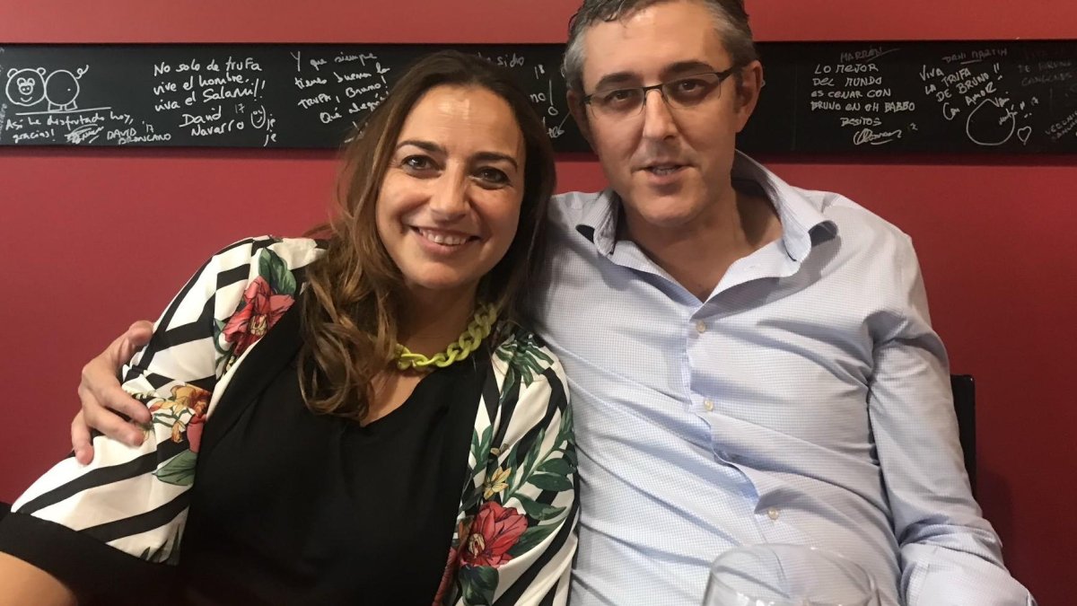 Miriam Andrés y Eduardo Madina, en una de las imágenes publicadas en X por la alcaldesa de Palencia.