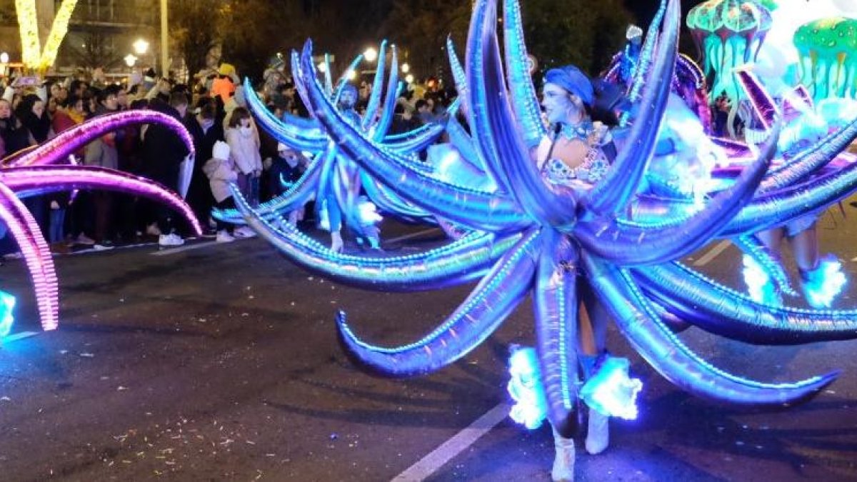 Cabalgata de Reyes en Salamanca, este lunes.