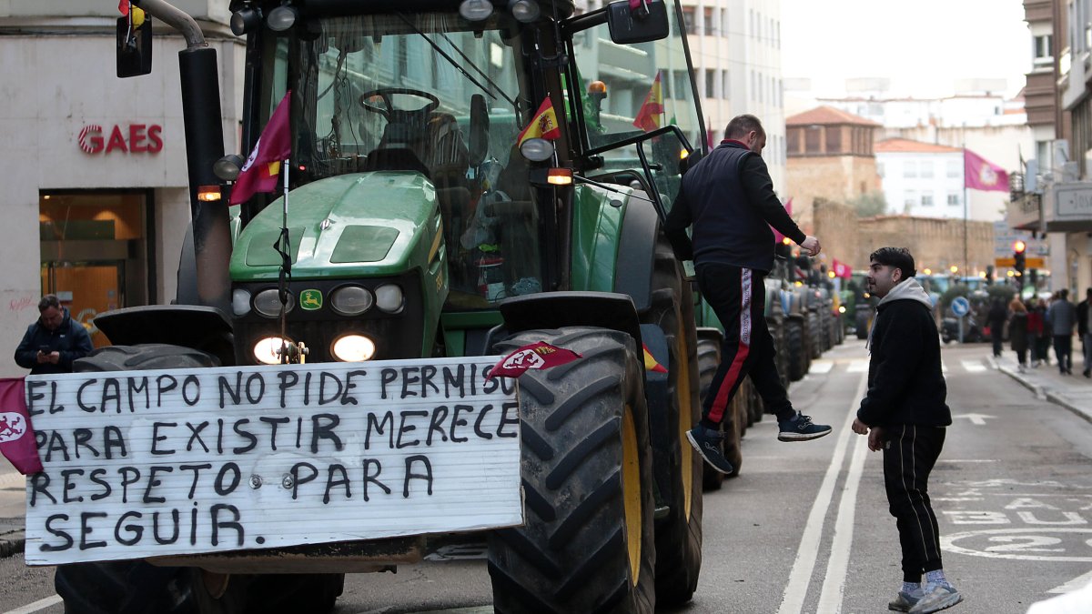 Tractorada en León en contra de Mercosur