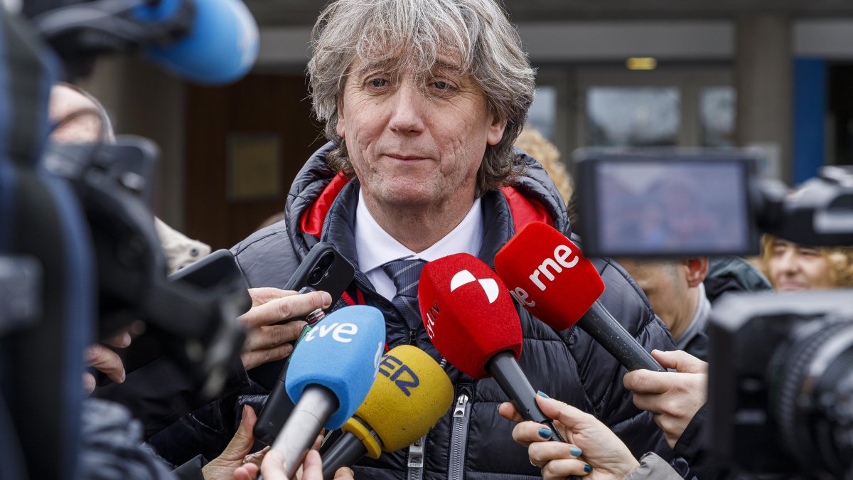 El secretario general del PSCyL y candidato a la Presidencia de la Junta, Carlos Martínez, este lunes en Segovia.
