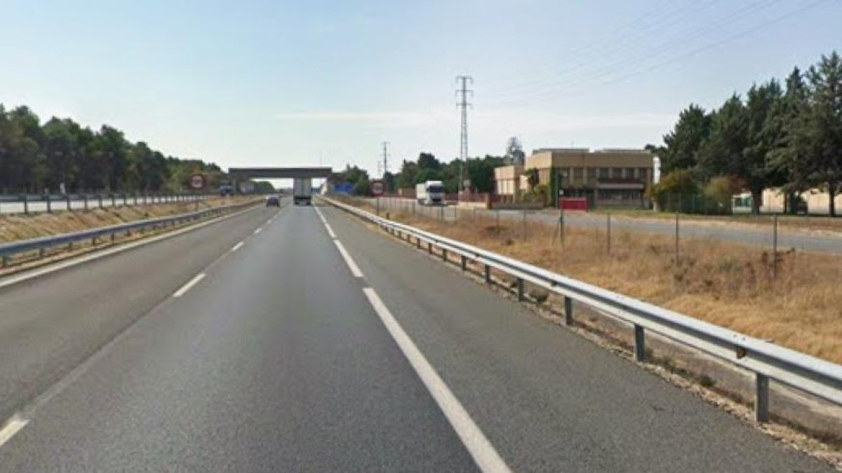 Punto en la A-601 en el que se produjo el accidente