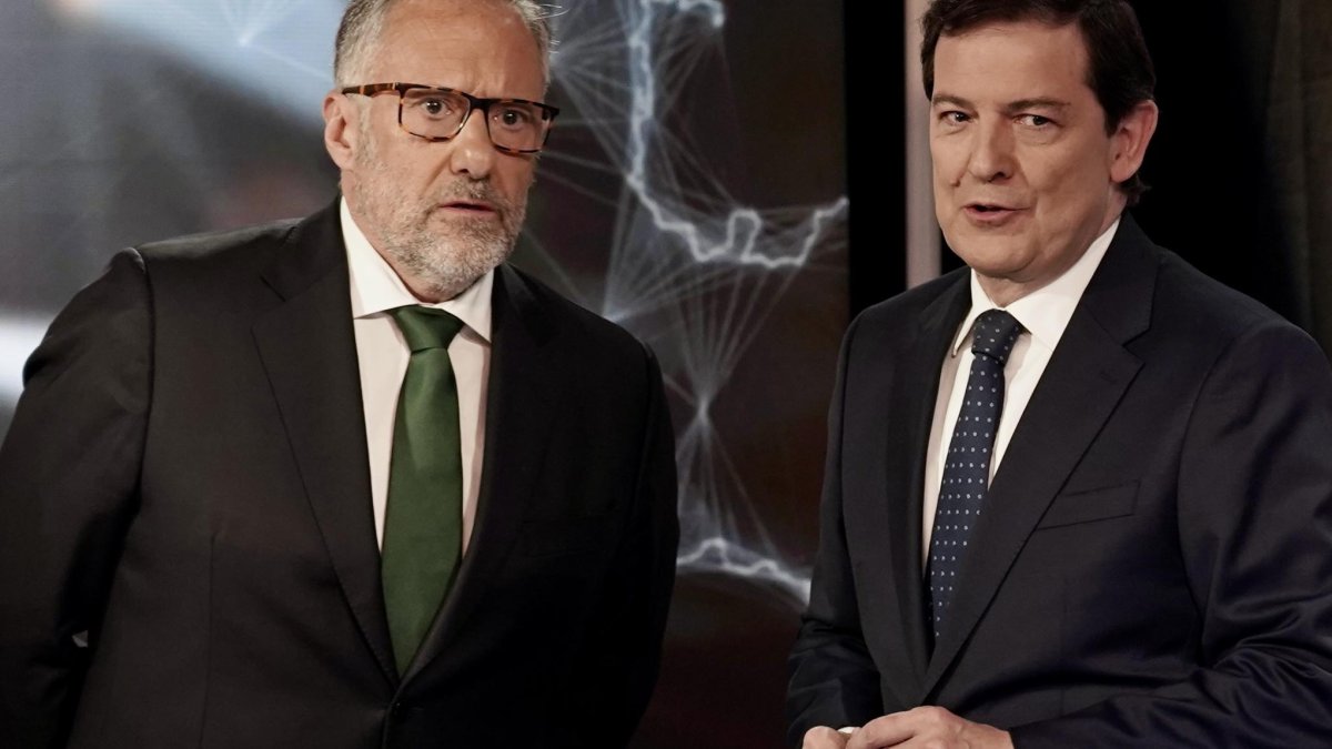 Carlos Pollán y Alfonso Fernández Mañueco, en el segundo debate.