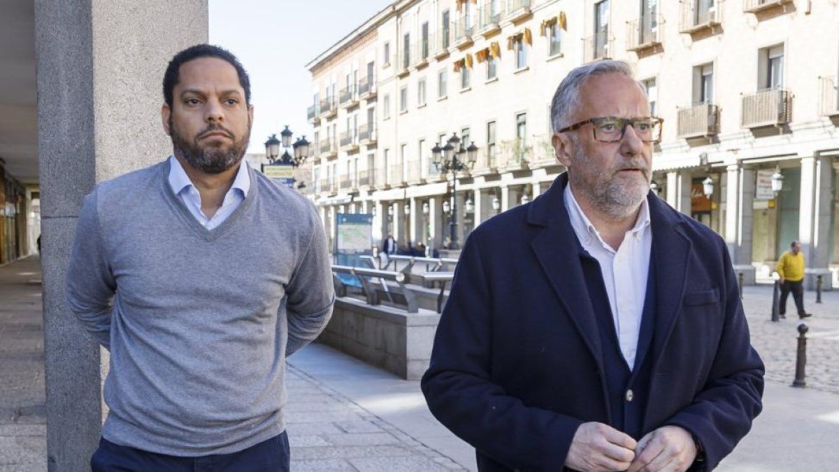 Ignacio Garriga y Carlos Pollán en un acto de la campaña electoral.