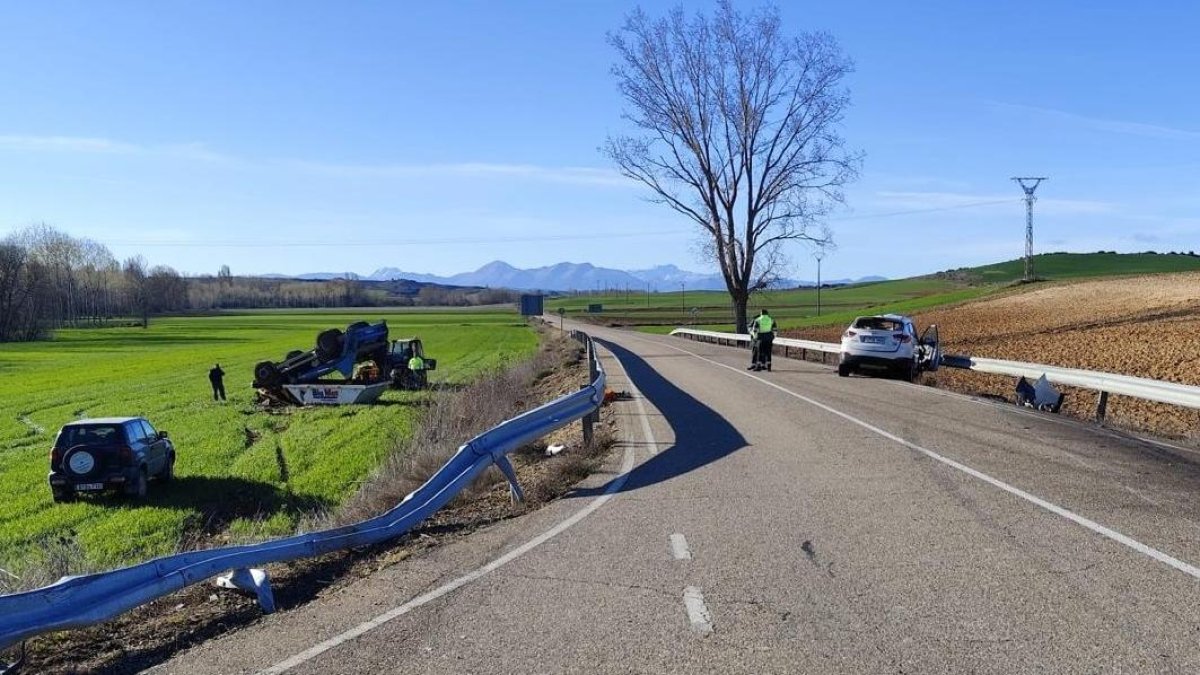 Lugar del accidente mortal el Palencia.