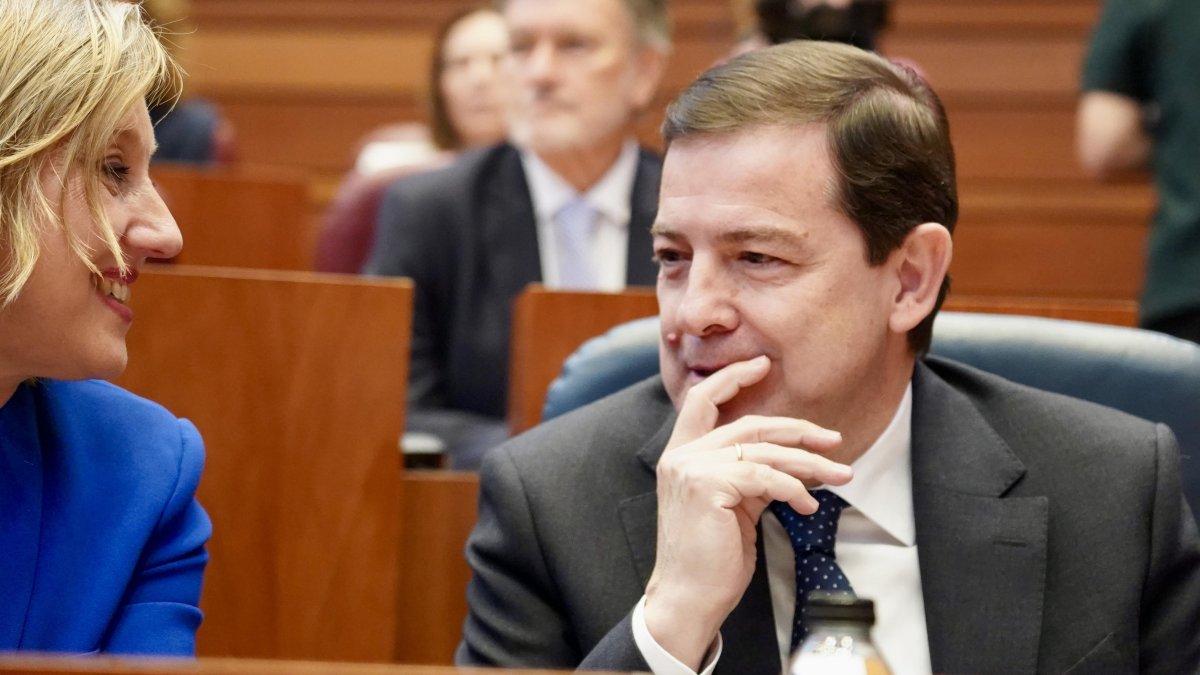 Alfonso Fernández Mañueco, en martes día 14 en la sesión constitutiva de las Cortes de Castilla y León.