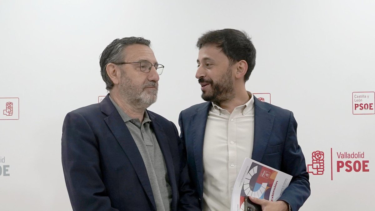 El secretario de Política Municipal del PSOECyL, Fran Díaz, y el secretario provincial de Organización, Francisco Ferreira.