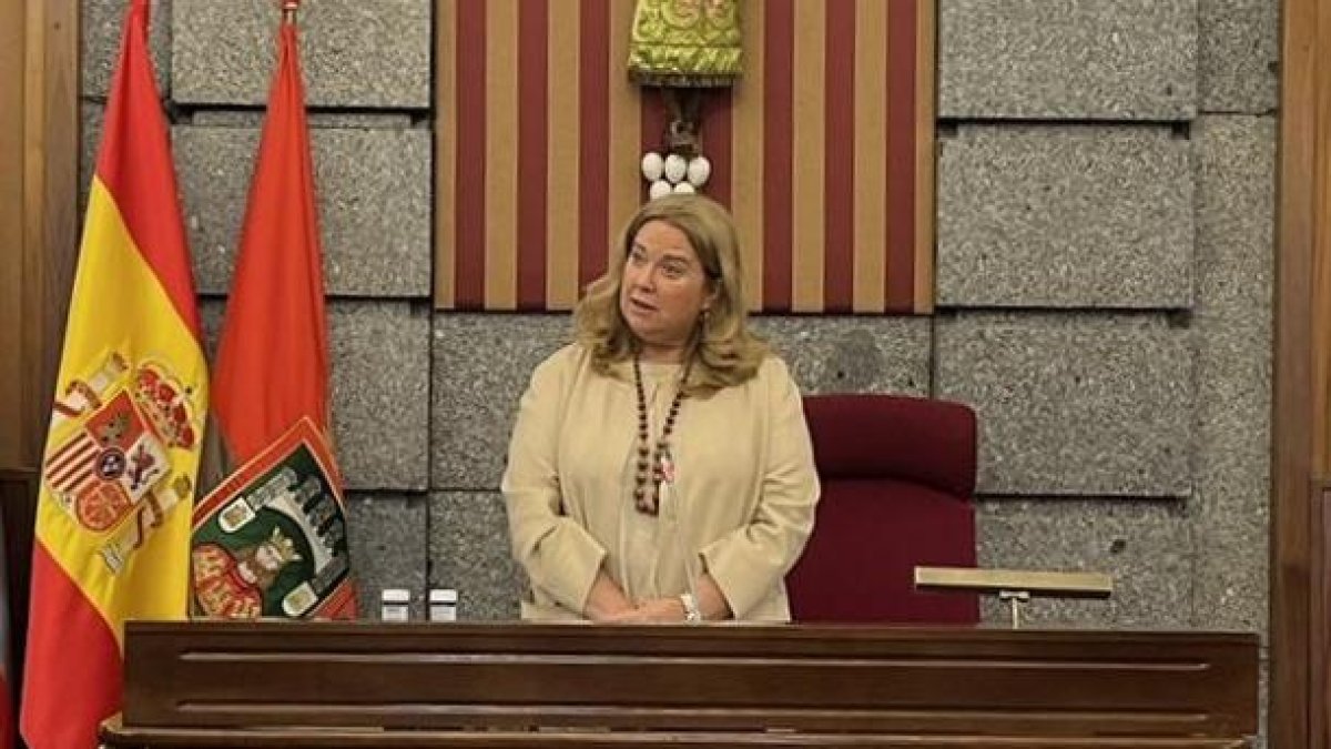 Cristina Ayala, alcaldesa de Burgos, la mañana de este viernes en el Ayuntamiento.