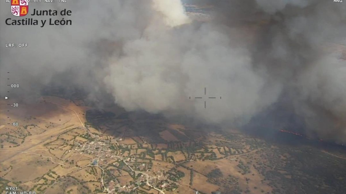Incendio en Brieva (Segovia).