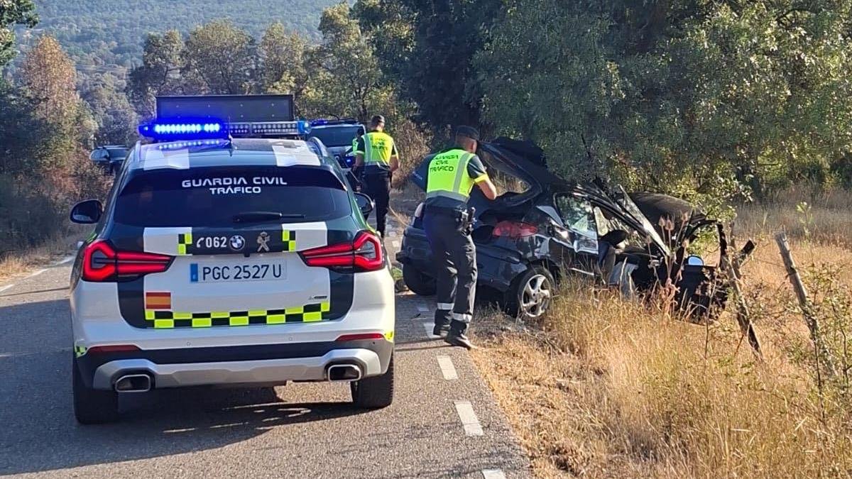 Accidente mortal de un vehículo en Soria el pasado mes de agosto.