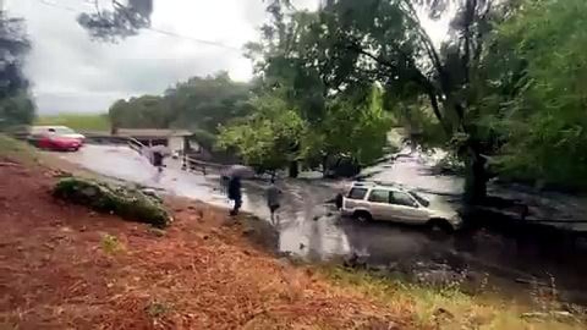 Charco de las Cabras en la localidad abulense de Casavieja desbordado - MeteoÁvila