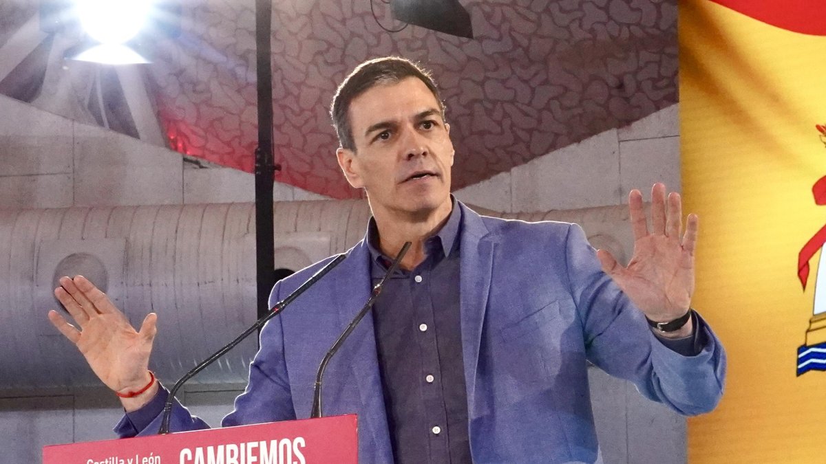 Intervención de Pedro Sánchez en el acto de final de campaña en Valladolid del pasado 13 de marzo