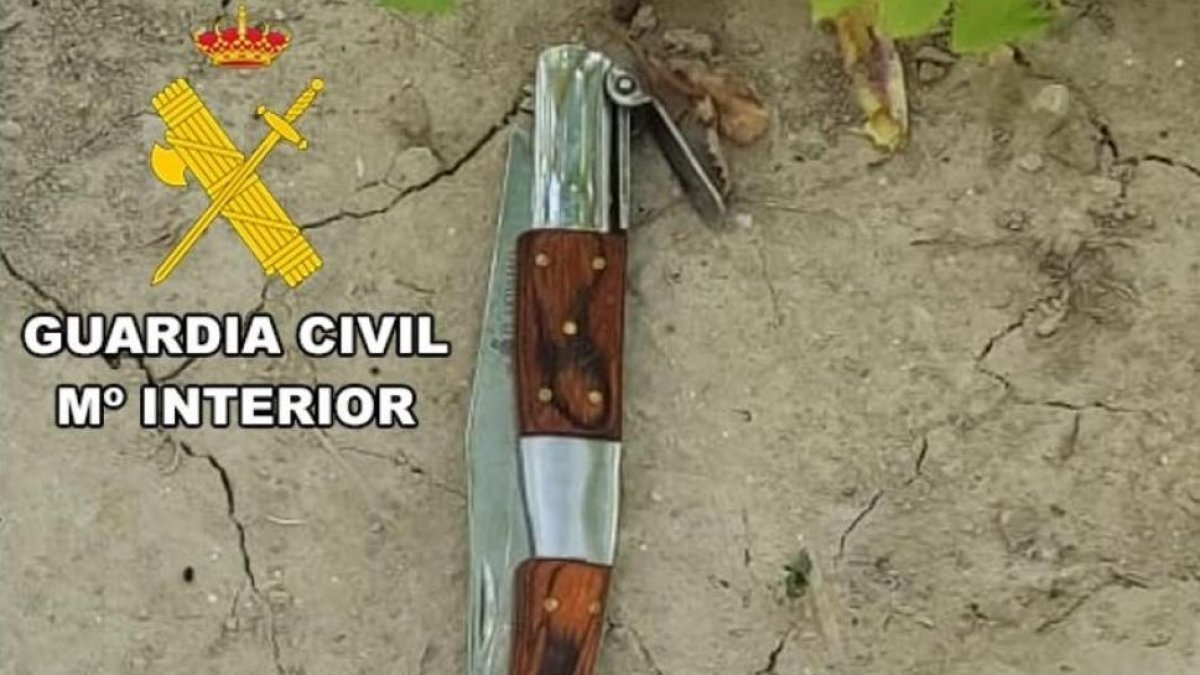 Imagen de la navaja incautada.