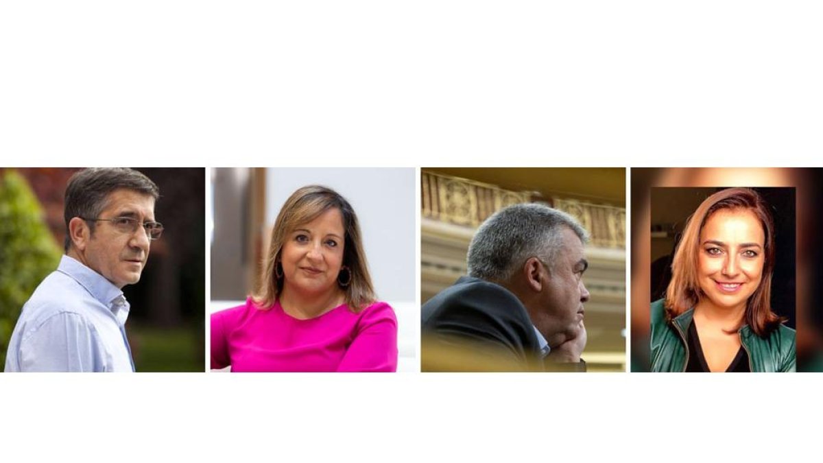 Paxi López, Iratxe García, Santos Cerdán y Miriam Andrés. REDES