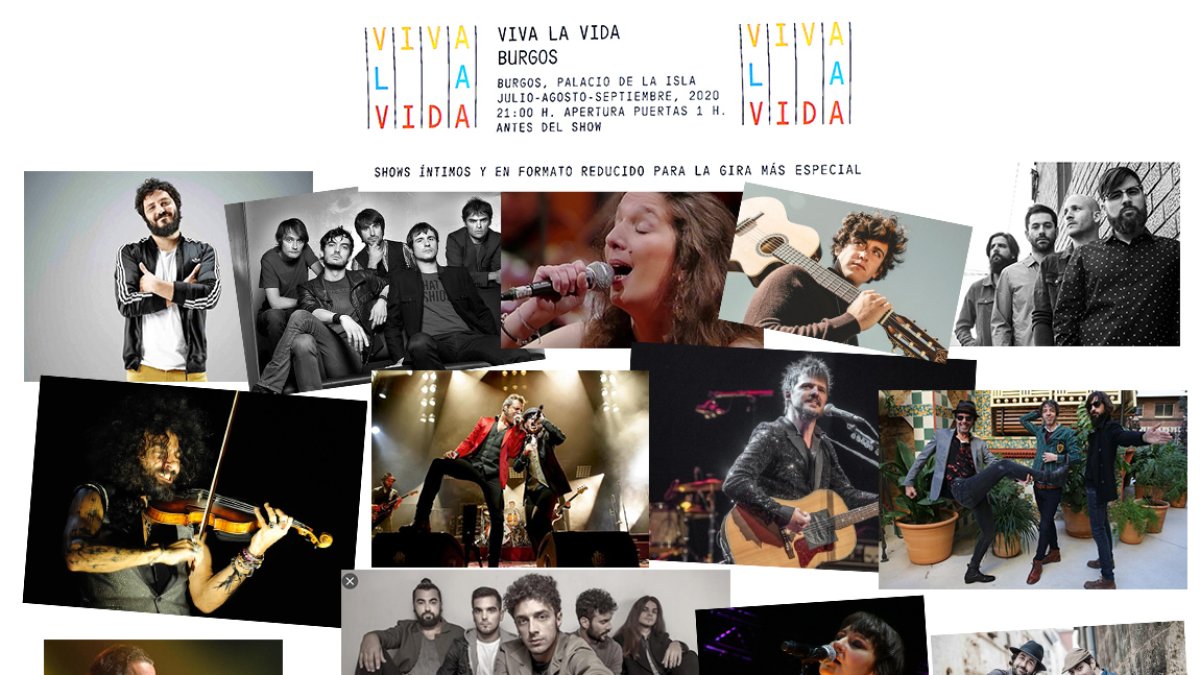 Burgos y Aranda reunirán a grupos y artistas de primera línea gracias al ciclo de conciertos 'Viva la Vida'. ECB