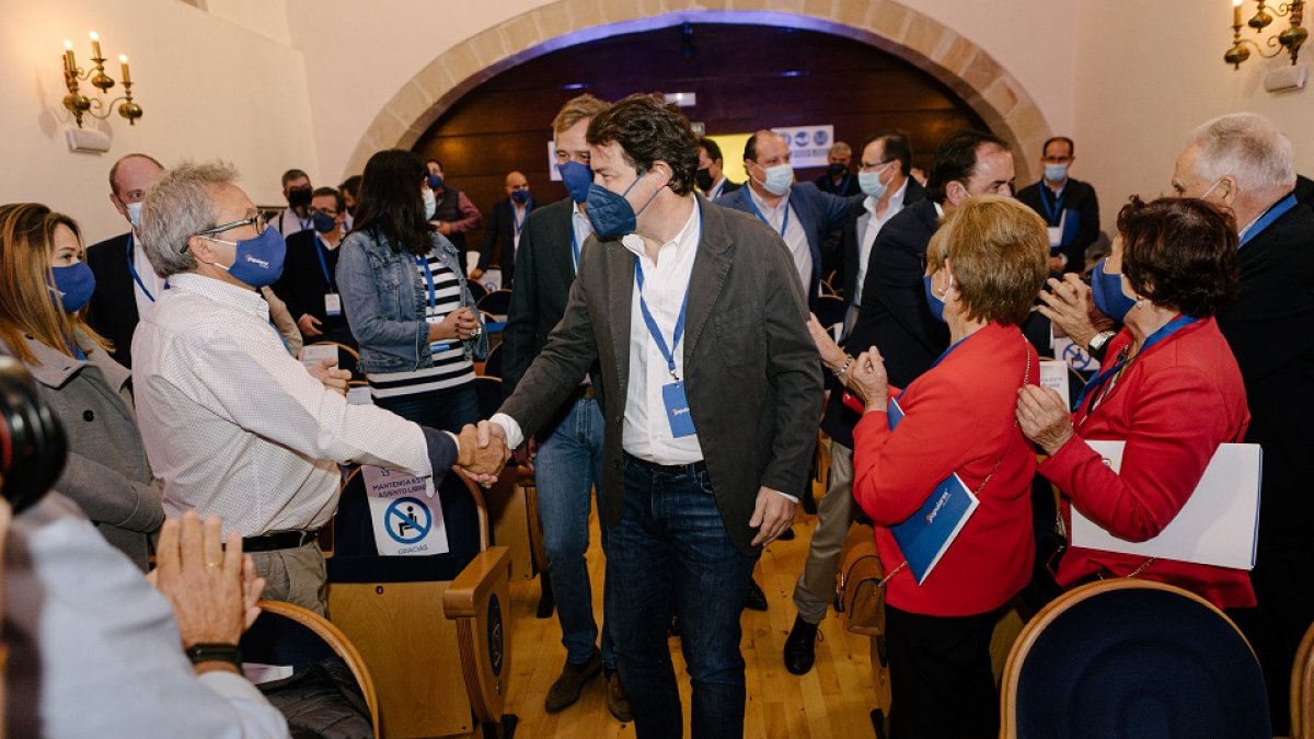 Fernández Mañueco, en el congreso provincial del PP en Soria.- ICAL