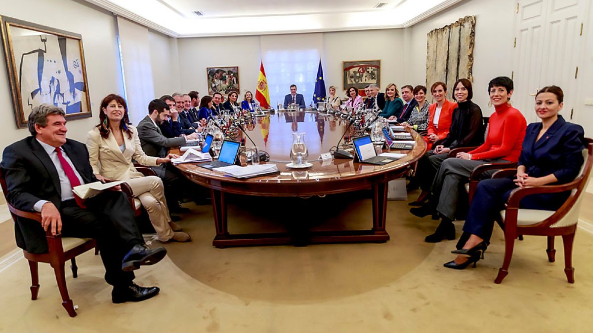 Consejo de Ministros de la XV legislatura celebrado este miércoles en el Palacio de La Moncloa. ICAL
