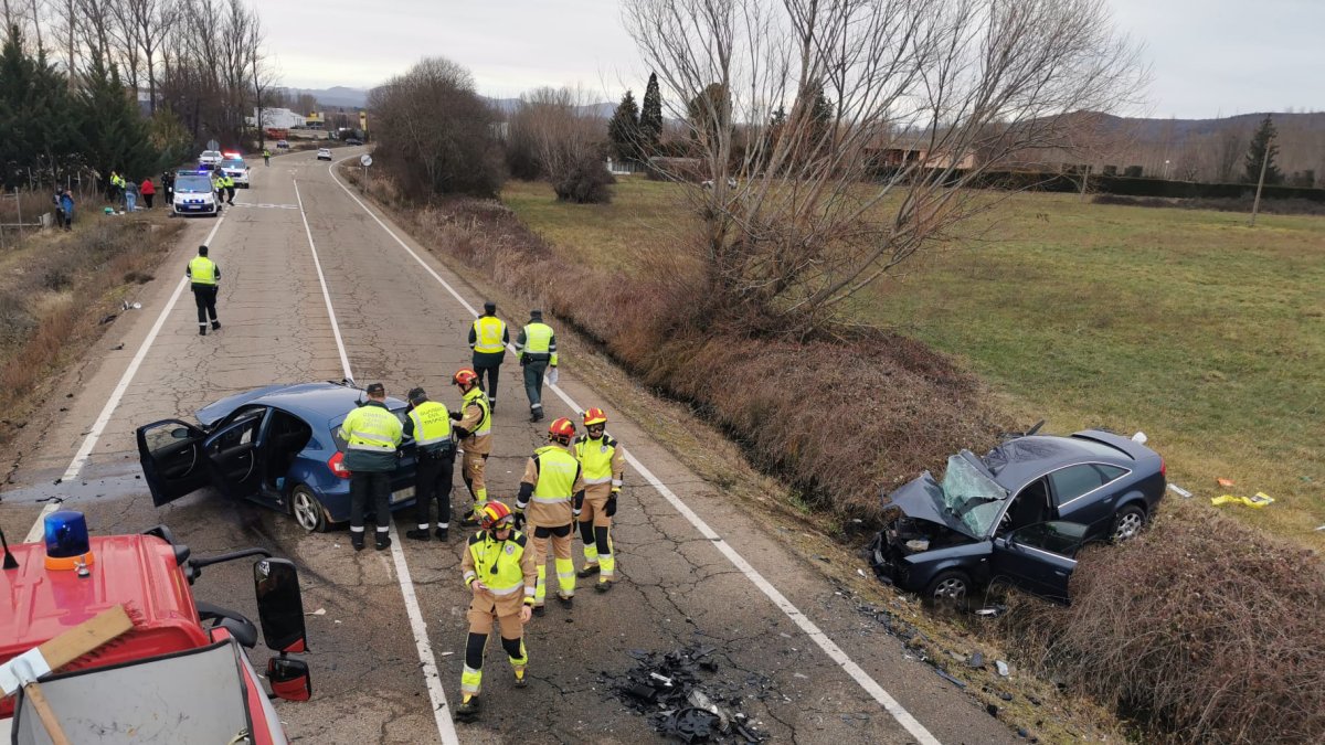 Accidente en el municipio de Sariegos, en León. ICAL