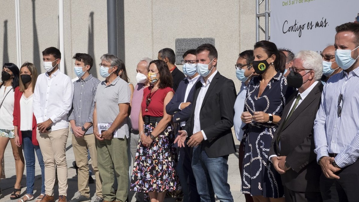 El secretario general del PsoeCyL, Luis Tudanca,  visita Salamaq 2021. - ICAL