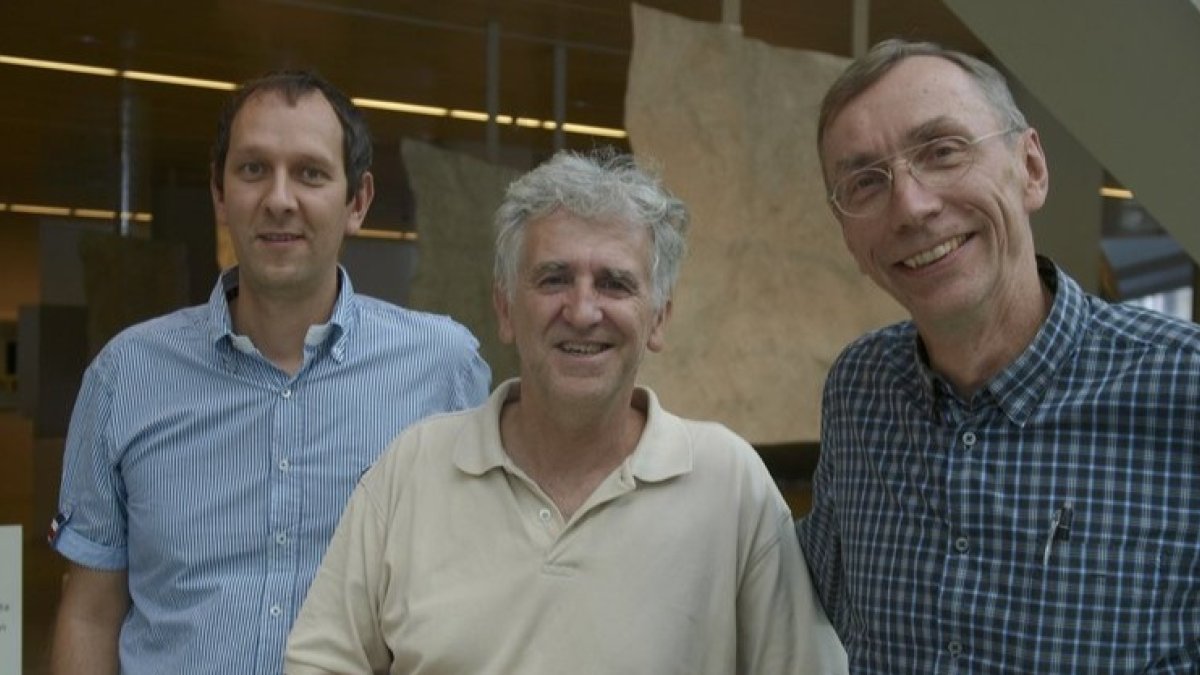 Mattias Meyer, JL Arsuaga y Svänte Paabo - Photo - Javier Trueba - Madri...-min