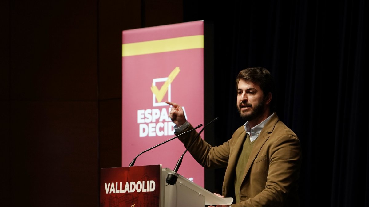 Acto político de Vox en Valladolid con la presencia de Santiago Abascal. ICAL
