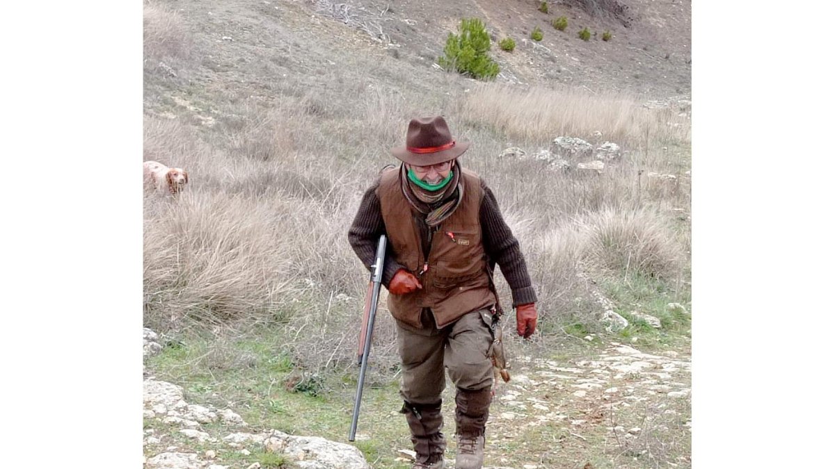 Garrido cazando perdiz en su coto vallisoletano la pasada temporada. - L. D. F.
