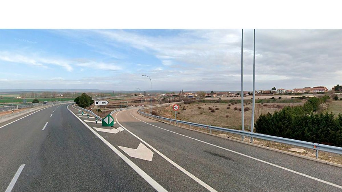 Desvío de la A-1 a la localidad segoviana de Boceguillas. GGL SW