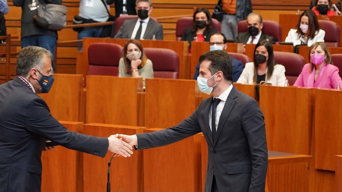 Luis Tudanca en el pleno de constitución de las Cortes de Castilla y León.- ICAL