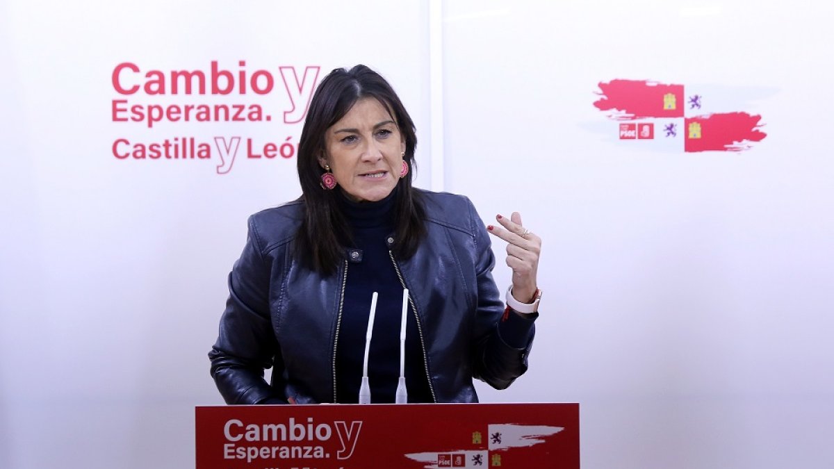 La secretaria de Organización del PSOECyL y coordinadora de la campaña, Ana Sánchez.- ICAL
